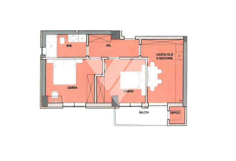 Apartament cu 3 camere decomandat în Mihai Viteazul