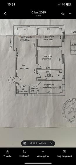 Faleza Nord- apartament 3 camere decomandat -parter - 5