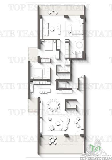 Penthouse spectaculos cu vedere frontala la mare si padure 4 camere | - 9