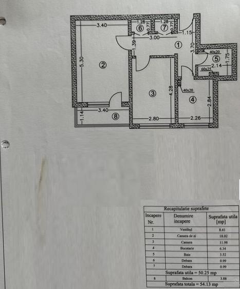 APARTAMENT 2 CAMERE 7/10 BL 1985 55MP  3 MINUTE METROU PARC MOBILAT - 8