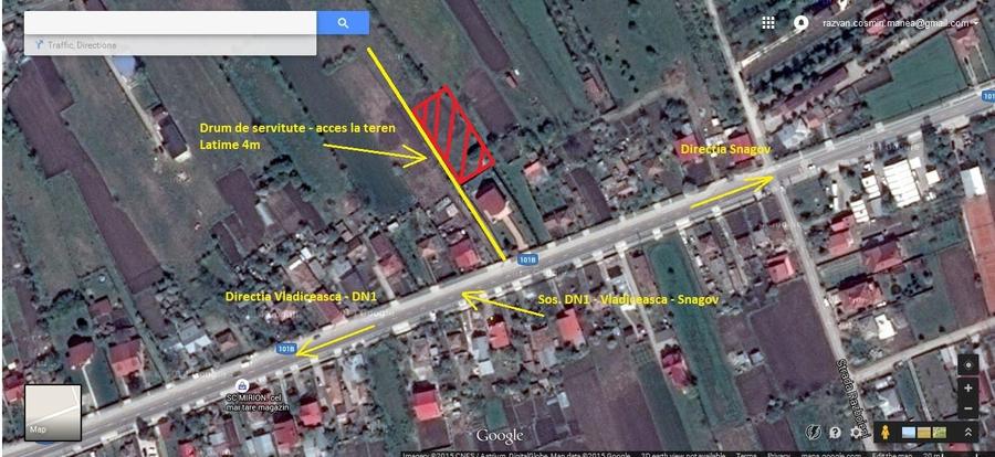 Snagov-Ciofliceni | Lot intravilan la bd. principal | Utilitati | Proprietar - 1