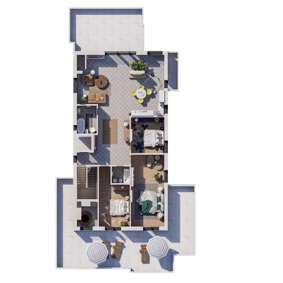 Apartament cu 4 camere în Nord