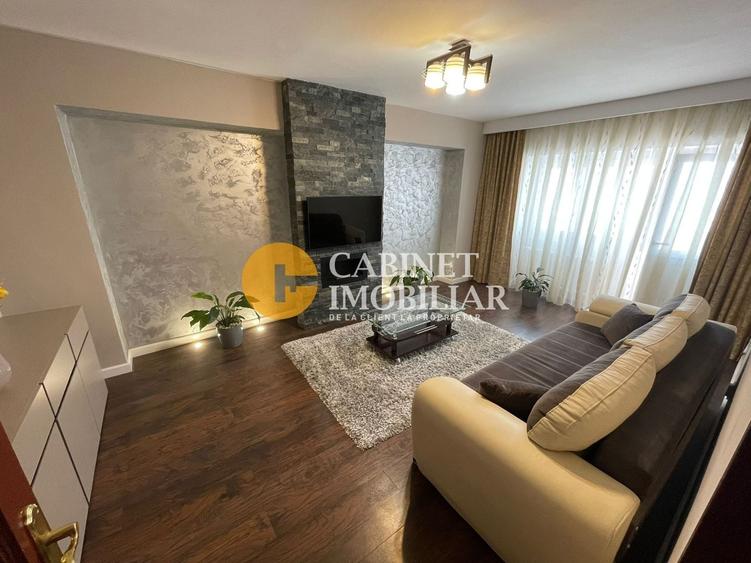 Zimbru 3 camere 81,5 mp - etaj intermediar - mobilat complet - bloc 1990 - 1