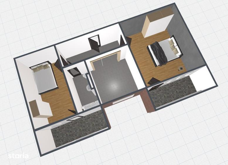 Apartament cu balcon, 2 camere, centrala urbana - 10