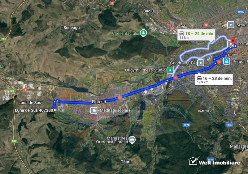 Teren extravilan, Luna de Sus 37900 mp, 7 parcele,  faneata - 3