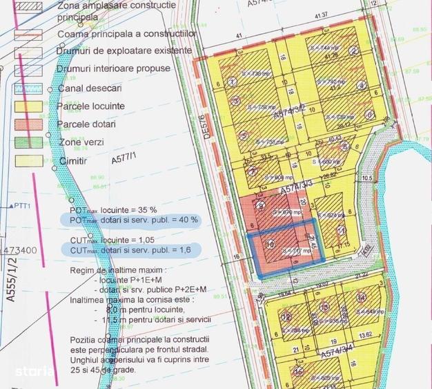 Mo?ni?a Noua: teren SAD 717 mp pe col? | P+2E+M | 61 /mp - 1