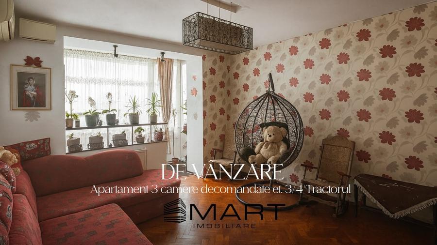 Apartament 3 camere decomandate zona Tractorul - 1