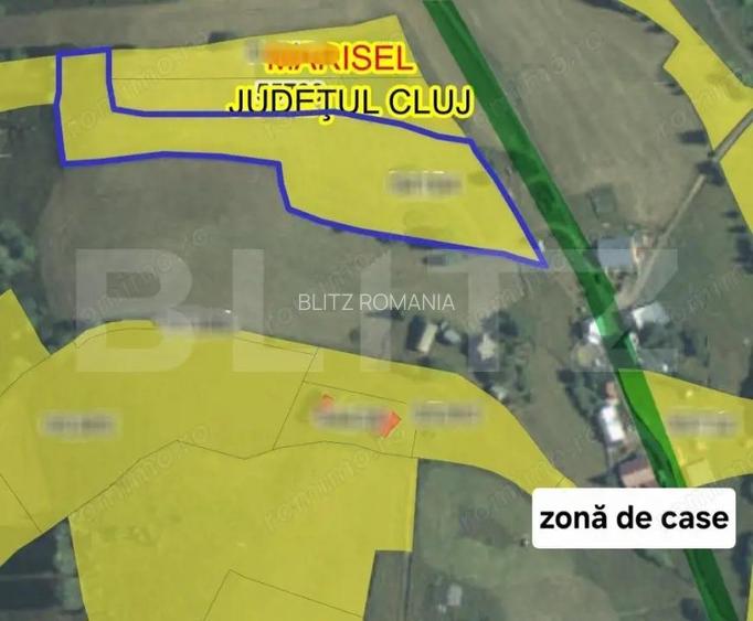 Teren parcelabil, front la strada, 8691mp, utilitati in zona, Marisel