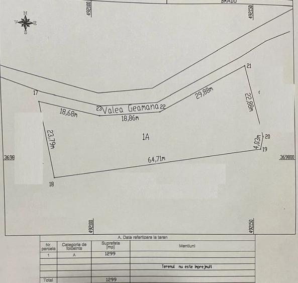 Teren intravilan 1299 MP Geamana, Pitesti zona excelenta, toate utilitatile - 1