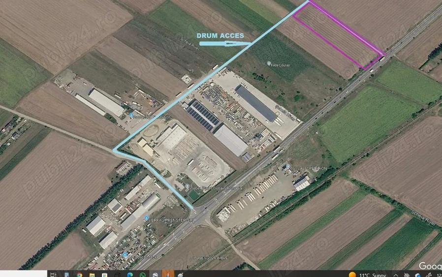 Oportunitate investi?ie teren 9.900 mp DN17 E58, PUZ zona industriala, retail, sowroom, logistica - 10