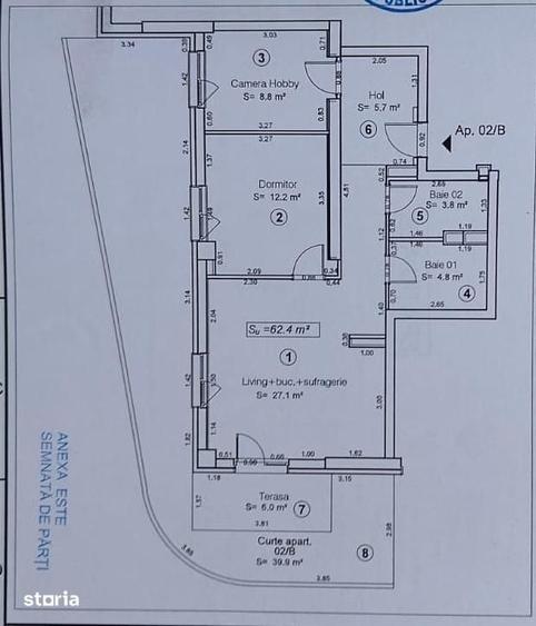 De vanzare apartament 3 camere, central - 16