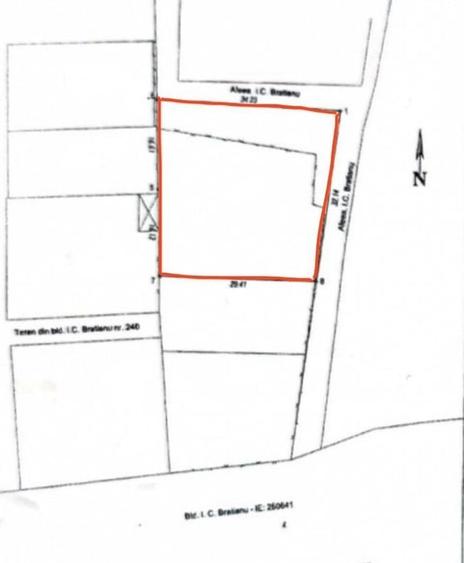 I.C.Bratianu teren intravilan 1028 mp dubla deschidere - 1
