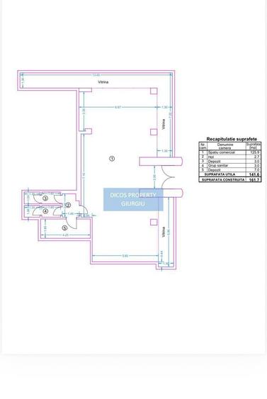 Spa?iu comercial ultracentral 26 ml vitrina, langa Turn - 1