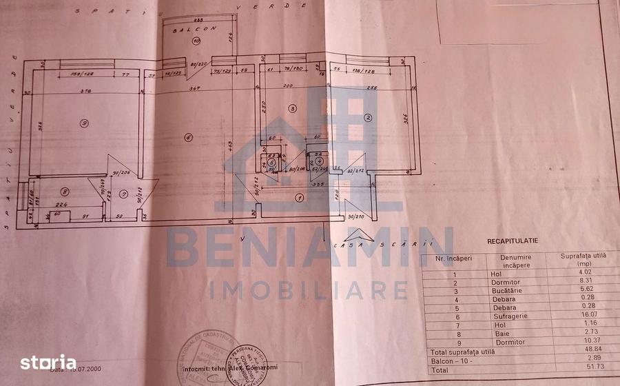 3 camere - etaj 3 - 52mp - renovat - centrala - apa - Craiovita Noua - 6