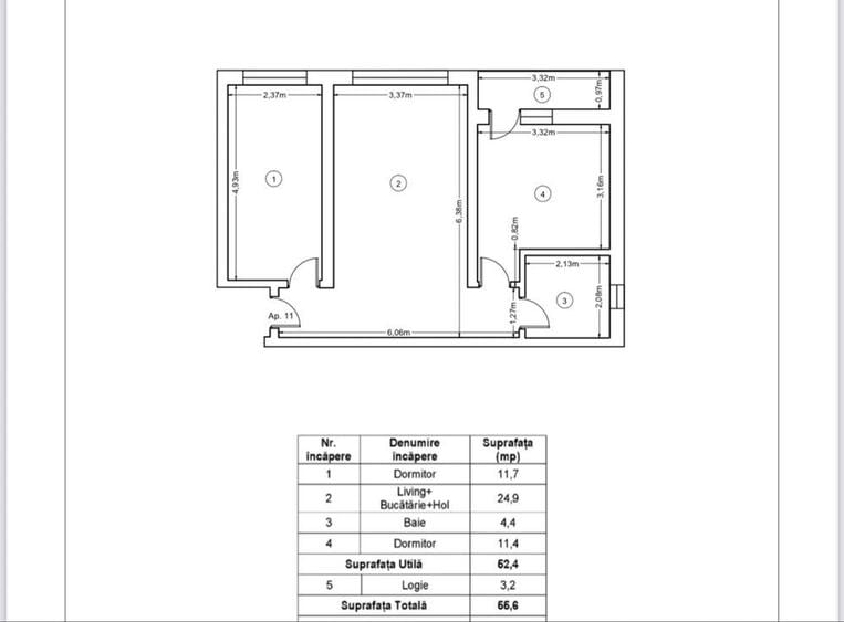 3 camere bloc nou la cheie MUTARE IMEDIATA - 5
