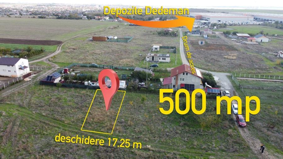 Techirghiol - 500 mp intravilan - zona depozit Dedeman - 5