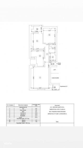 Apartament cu 3 camere în Palazu Mare
