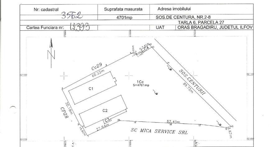 Teren cu Constructii De Vanzare! Deschidere de 80m la Centura Bucuresti - 2