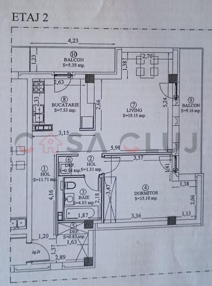 2 Camere 60mp , Bloc nou, Parcare subterană ,  Dâmbul Rotund!! - 8