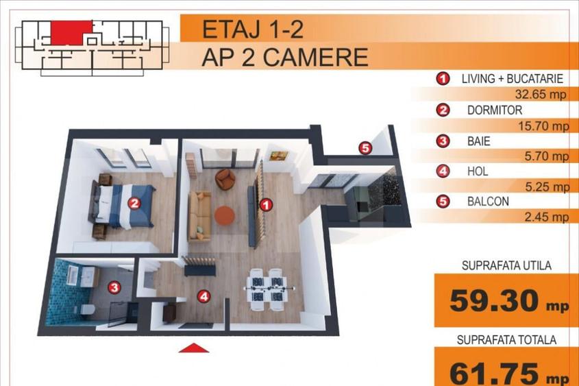 Comision 0%! Apartament 2 camere, EXCLUSIV in Blitz, zona Im - 1