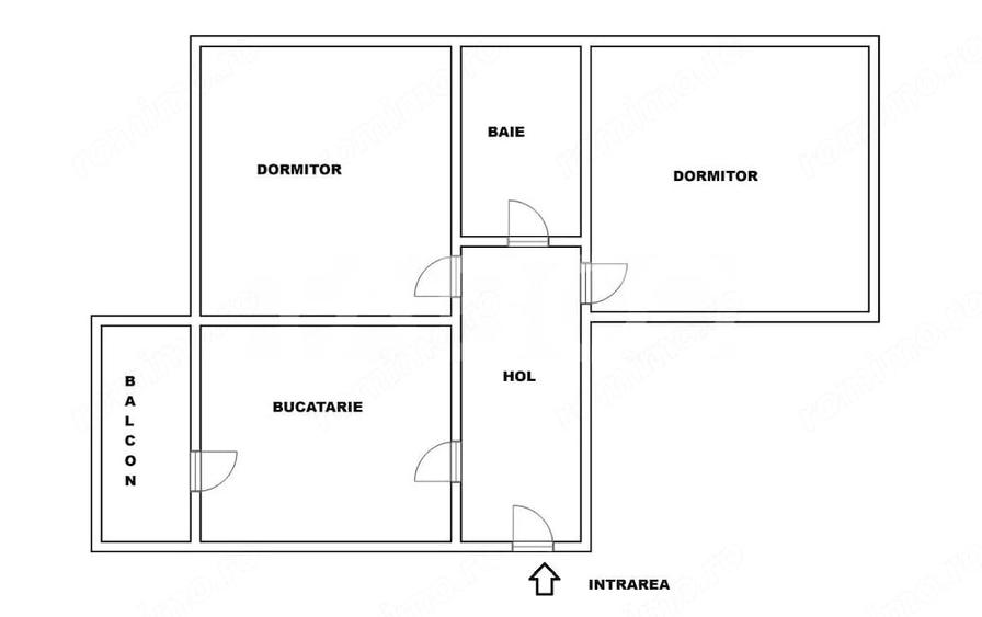 Apartament cu 2 camere decomandat în Est