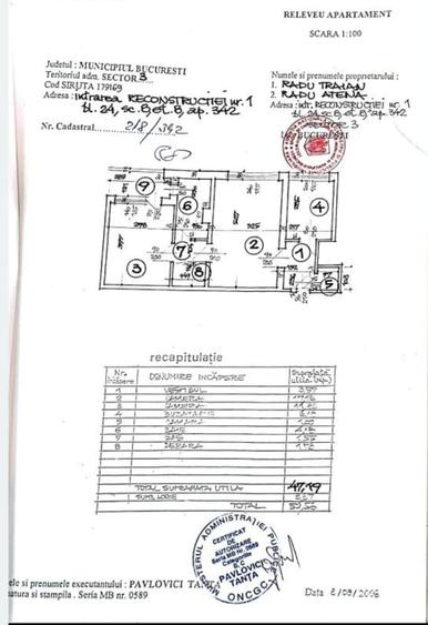 Apartament cu 2 camere semidecomandat în Titan
