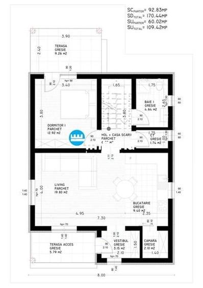 Casa 5 cam cu 500 teren, Miroslava Balciu, 1 km de Primarie - 7