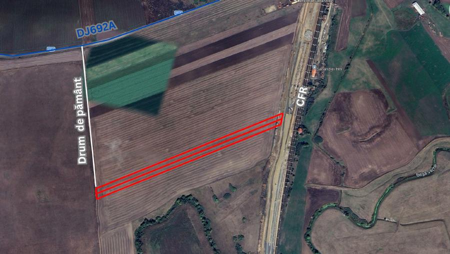 Teren extravilan de vânzare – Comuna Sânandrei, jud. Timiș (11 euro/mp) - 2