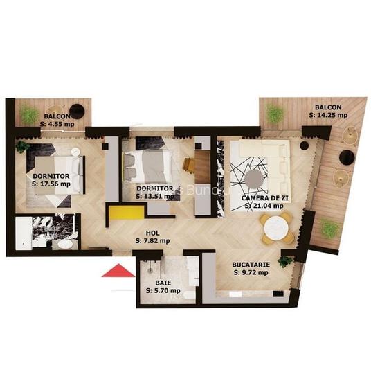 Apartament nou, 3 camere, 245 000 Euro. Comision 0.