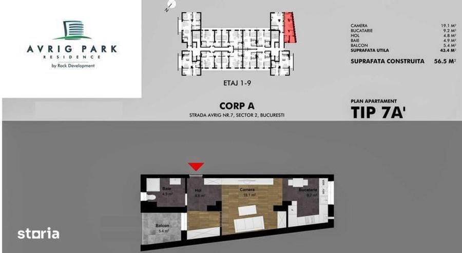 Studio Modern Obor 43 mp - Avrig Residence - Loc Parcare Subsol - 3