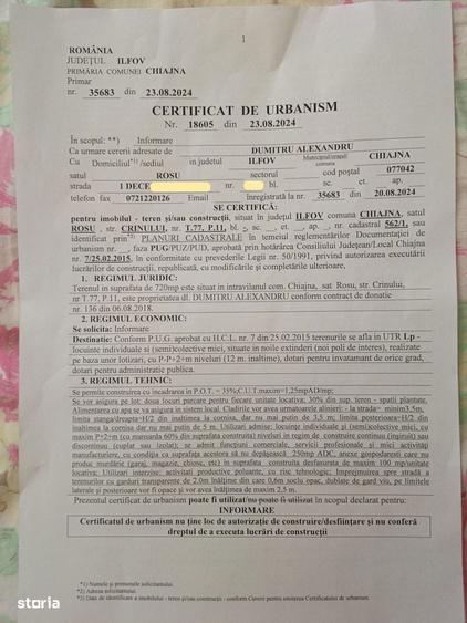 intravil. 720mp, fa?ada 58m, vanzare directa, schimb cu 4-5 garsoniere - 6