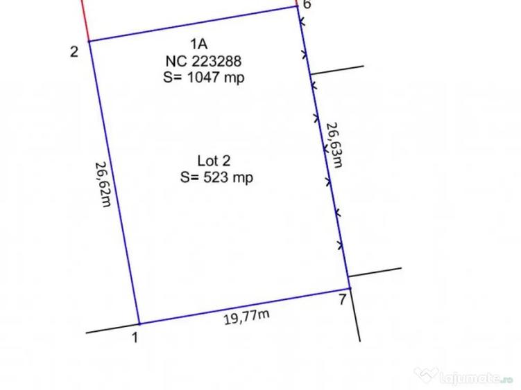 Teren intravilan, deschidere 27 m, 523 mp, zona Bariera Valc - 1