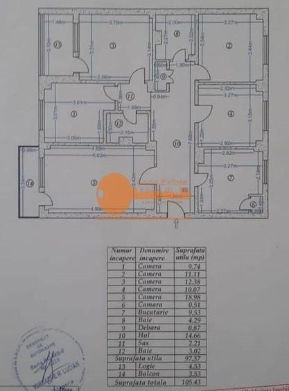 Apartament 5 camere spațios – 96 mp utili | Decomandat | Etaj 5/10 - 11