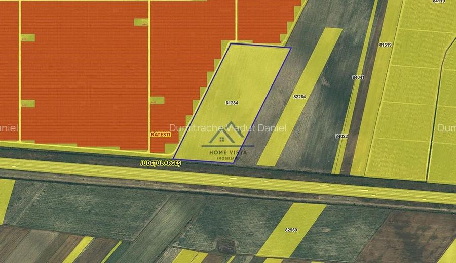 Teren agricol extravilan Rate?ti, Arge? 57.887 mp