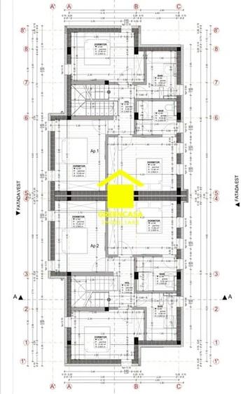 Duplex cu 4 camere cu Canalizare în Florești