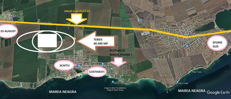 Proprietar - Teren de 40.000 mp Costinesti – în inima noii zone turistice - 1