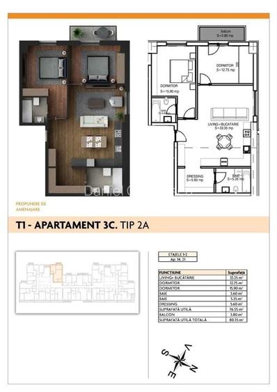 Apartament 3 Camere Aparatorii Patriei 80.35Mp Promotie Tva! Apartament 3 Camere Aparatorii Patriei 80.35Mp Promotie Tva!