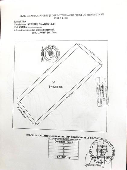 Super oferta ! Silistea Snagovului, langa lac, 6.083 mp. teren construibil - 3