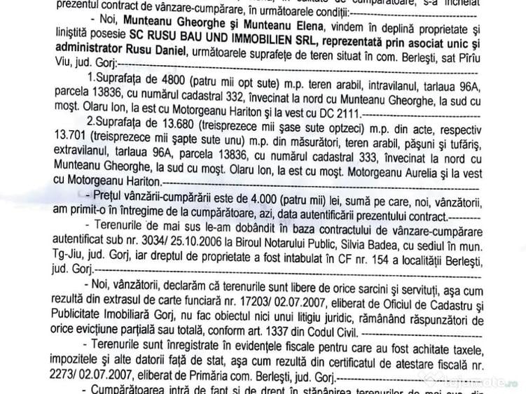 Teren 18.480 mp de vanzare Berle?ti, Gorj - 4