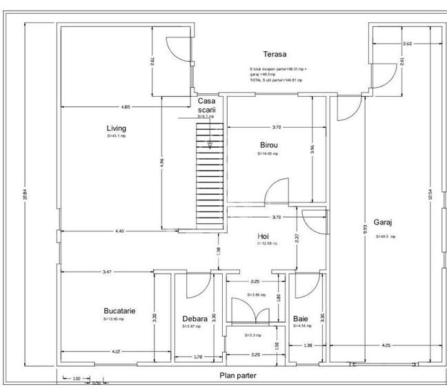 Casa individuala, 6 camere, 2 bai, garaj, teren 913, pompa de caldura - 20