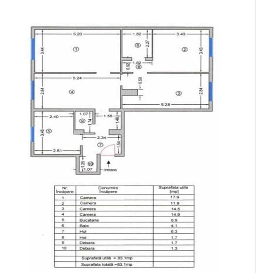 Apartament 4 camere PROPRIETATE situat CENTRAL, Matasari-Gorj. - 7