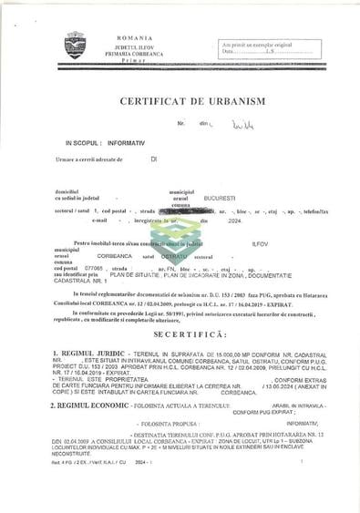 Teren Construcții intravilan de 15000 mp, în Ostratu