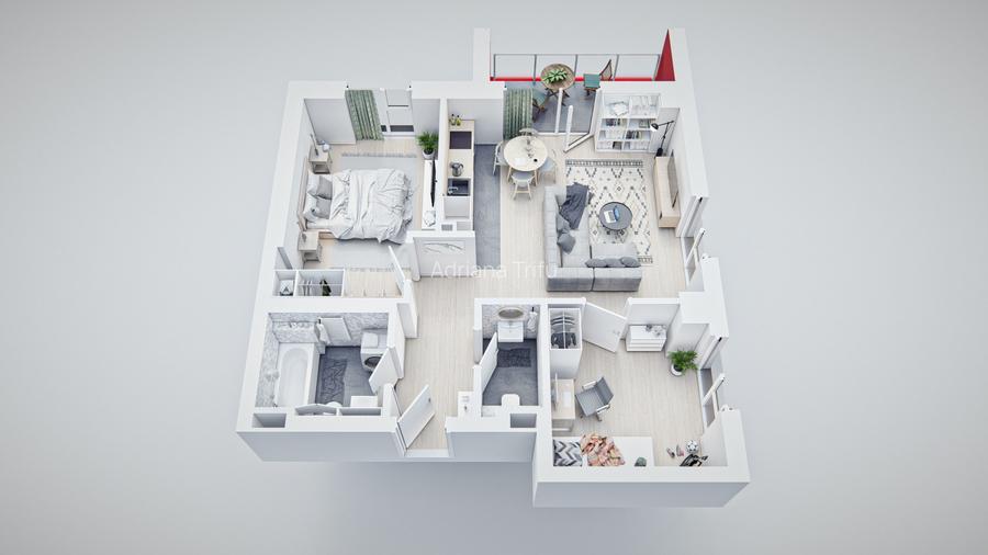 Apartament 2.5 camere, Vivalia Grand V8, #nZEB energy building