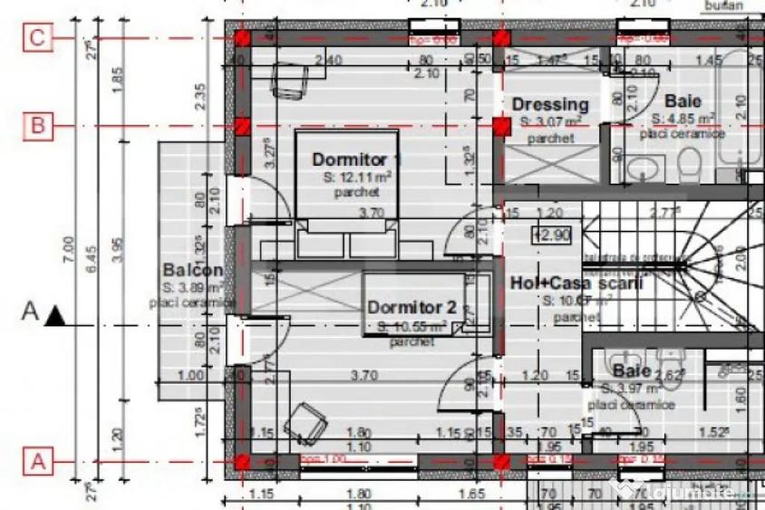 Duplex 4 camere, 120mp, 200 teren, proiect finalizat, zona T - Floresti (Cluj) - 7