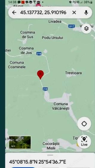 Teren de 3700 mp, în Vâlcănești