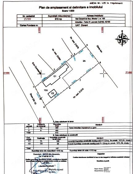 Casă cu 4 camere cu Teren 915 Mp în Ciorani