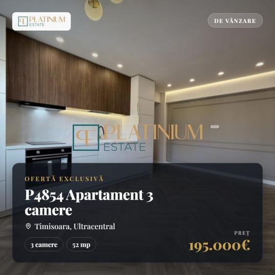 Apartament cu 3 camere semidecomandat, mobilat în Ultracentral