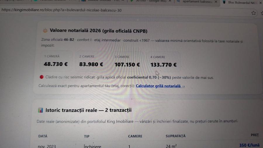 Apartament semidecomandat în Magheru