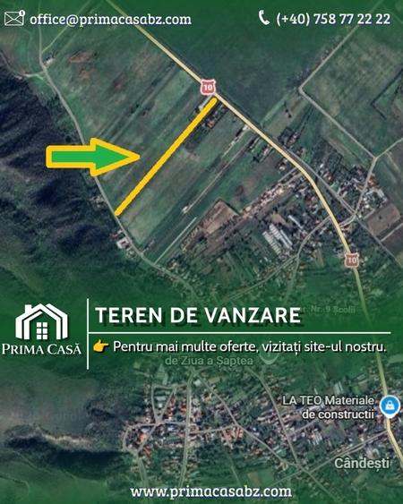Teren intravilan de 6400 mp, în Cândești
