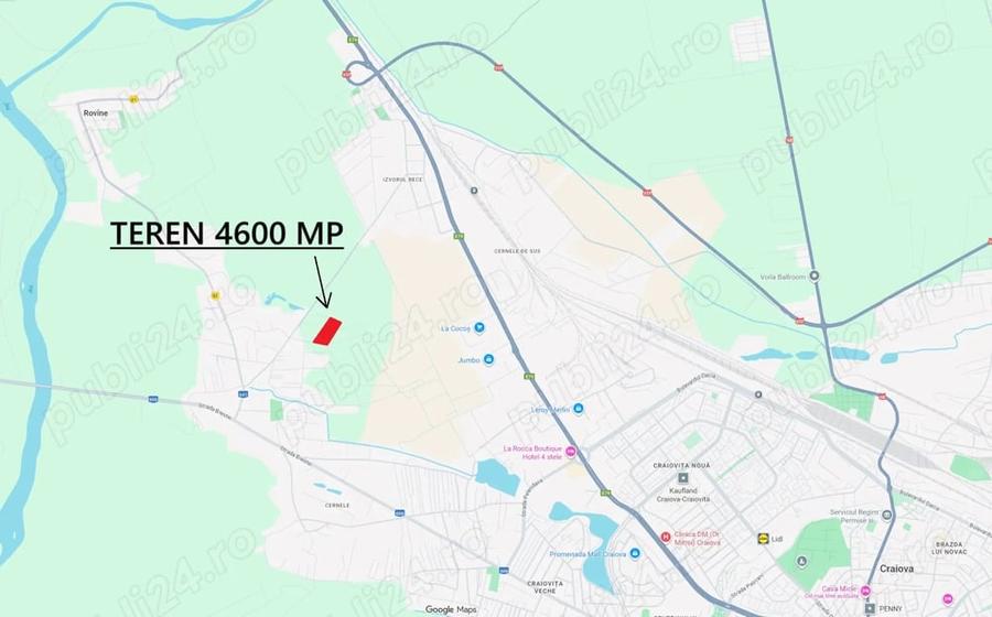 Teren de 4600 mp, în Cernele